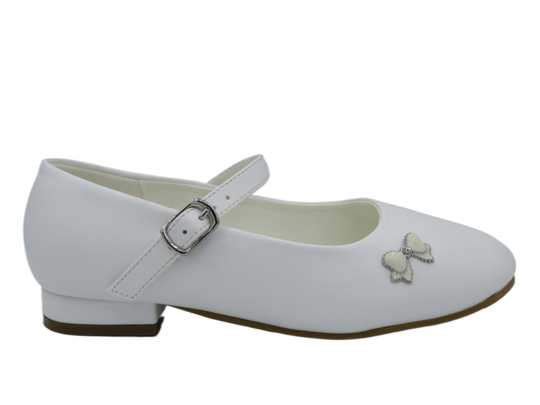 Dubarry Communion Shoe White Leather – JR Shoes - Main Image