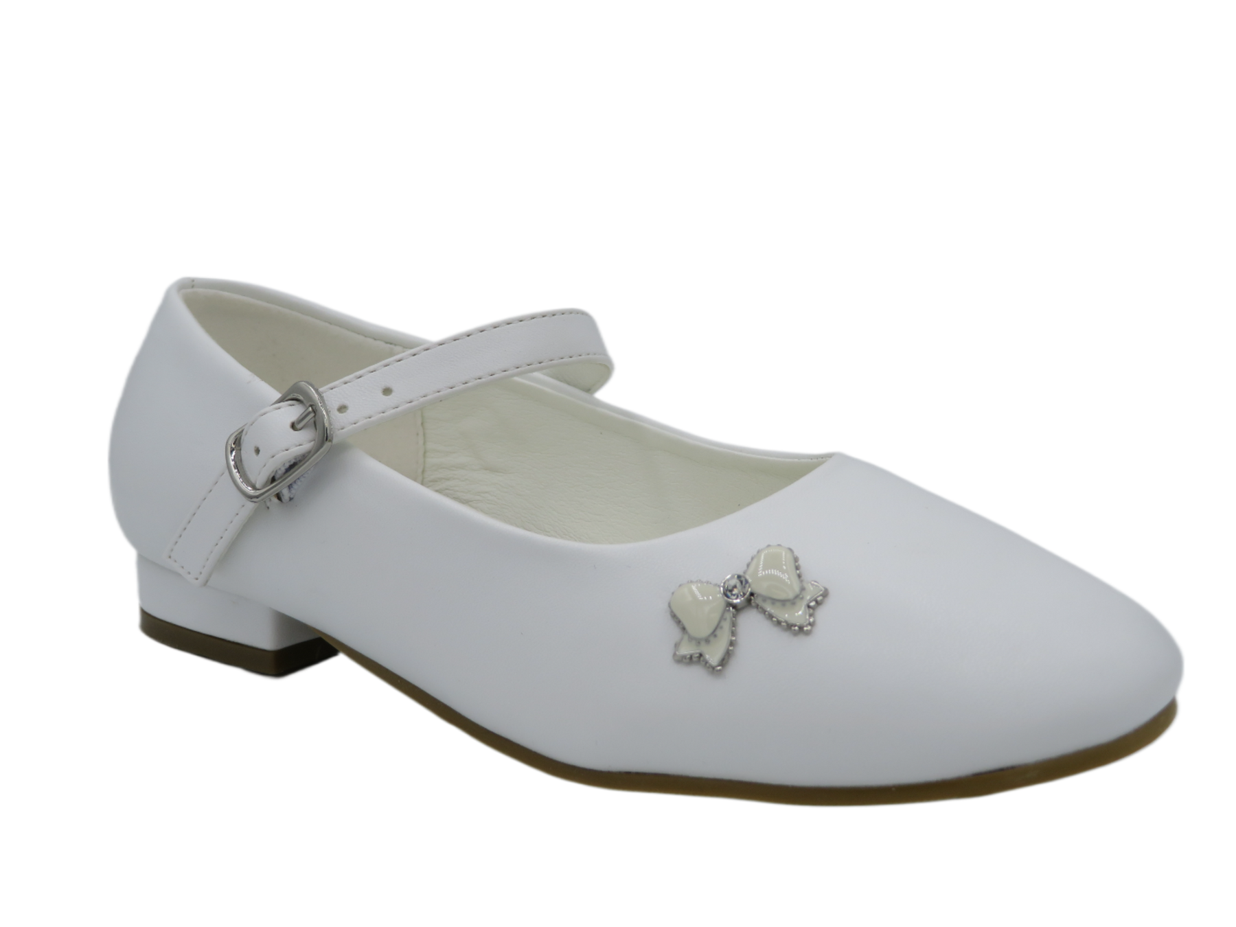 Dubarry Communion Shoe White Leather – JR Shoes - Main Image