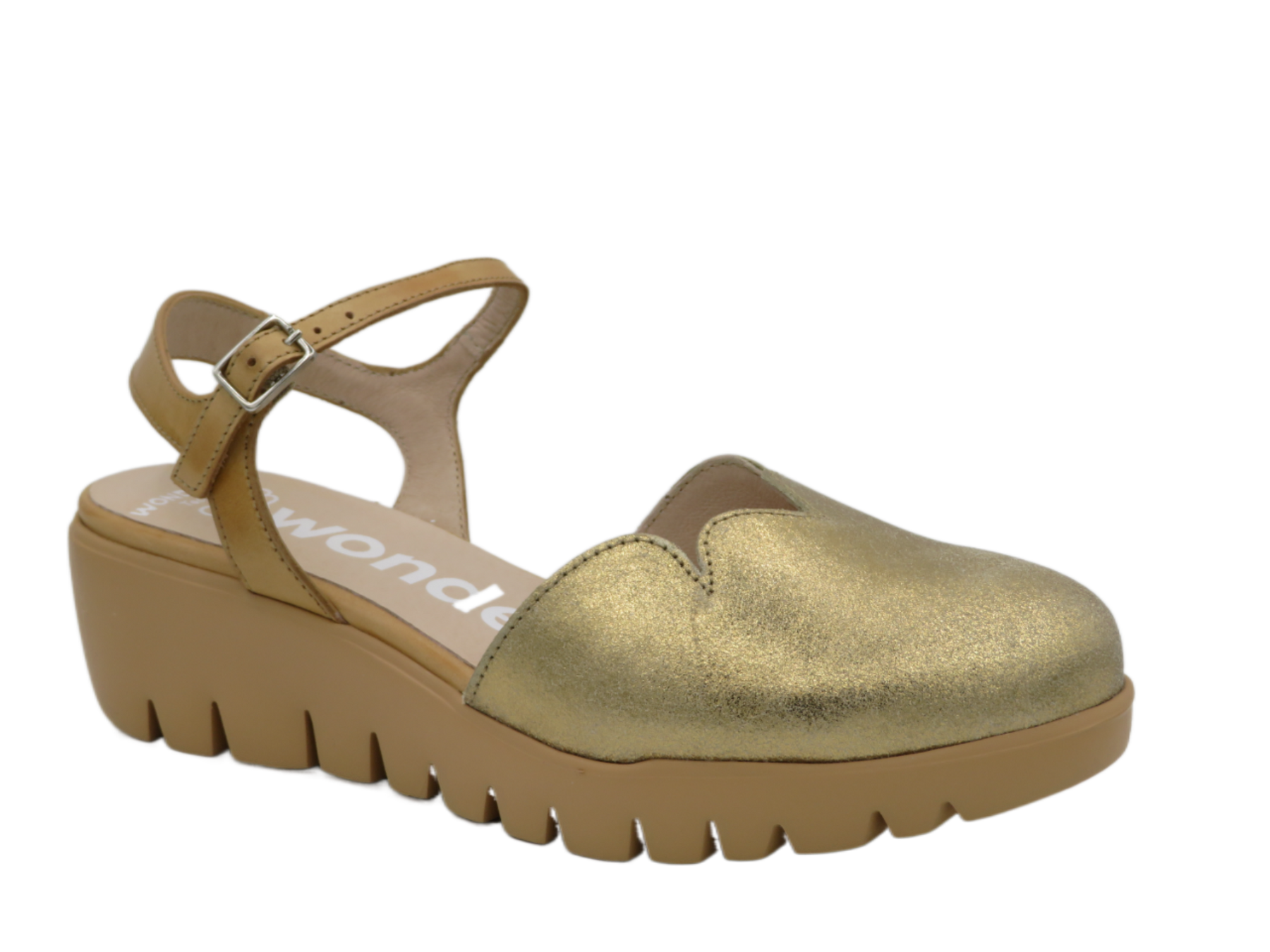 Wonders Closed Toe Wedge Sandal